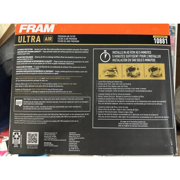 Fram - Ultra Air Filter - 10881 - Picture 2 of 2